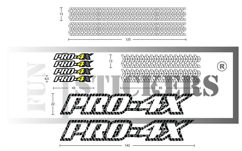 stickers autocollants pour Nissan Navara - kit décoration intégral pro-4x