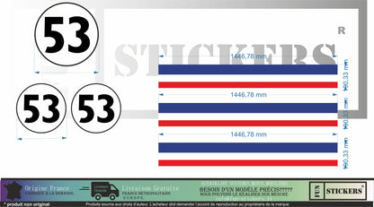 stickers autocollants pour Volkswagen beetle - kit décoration choupette 53