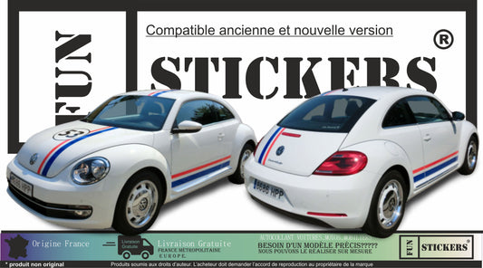 stickers autocollants pour Volkswagen new beetle - kit décoration choupette 53