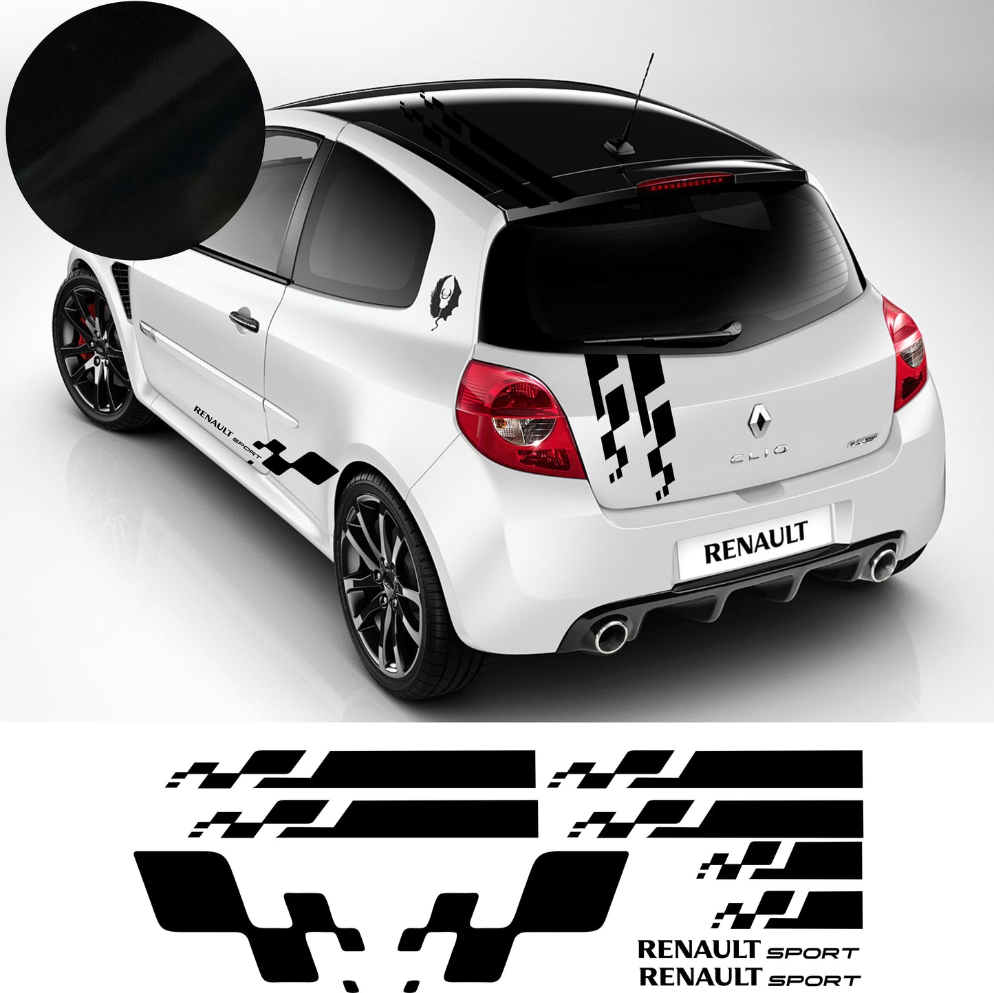 stickers autocollants pour Renault - kit décoration bandes sport RS gordini