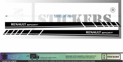 stickers autocollants pour RENAULT - kit décoration BANDES BAS DE CAISSES
