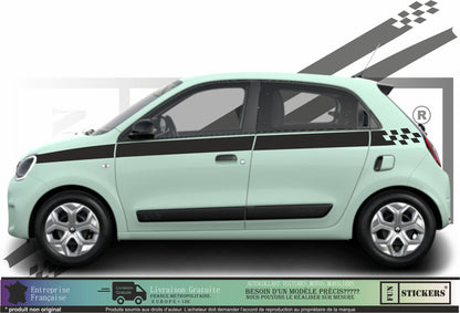 stickers autocollants pour RENAULT TWINGO 3 - kit décoration BANDES LATERALES