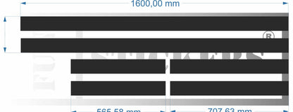 stickers autocollants pour RENAULT TWINGO - kit décoration BANDES CAPOT TOIT HAYON