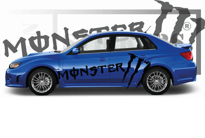 stickers autocollants pour subaru et universel - kit décoration style Monster sponsors
