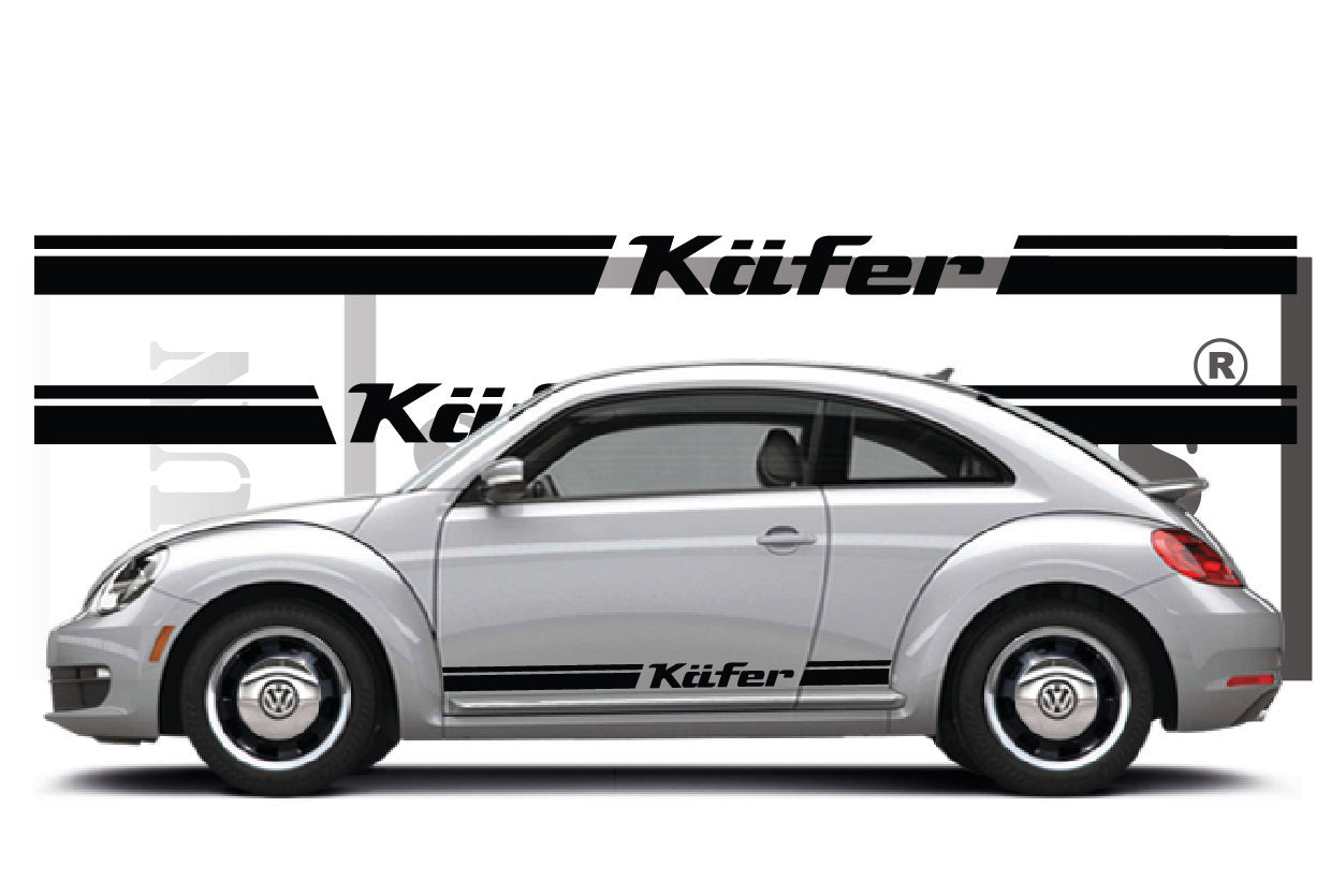 stickers autocollants bas de caisses Kafer pour Volkswagen new beetle - kit décoration intégral