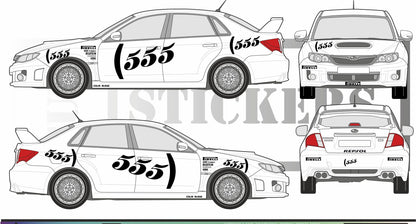 stickers autocollants pour Subaru impreza - kit décoration effet wrc
