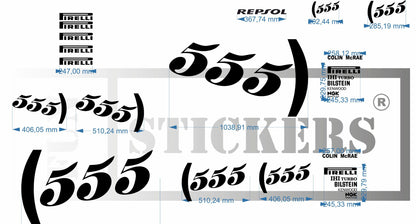 stickers autocollants pour Subaru impreza - kit décoration effet wrc