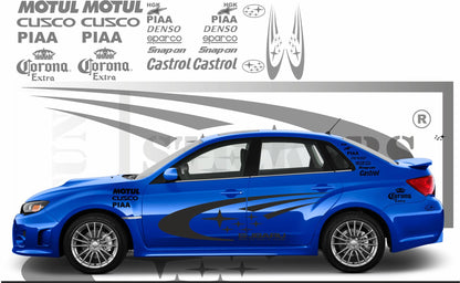 stickers autocollants pour Subaru - kit décoration wrc