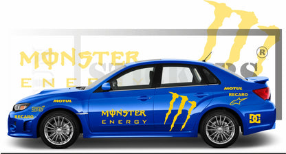 stickers autocollants pour subaru et autre marque - kit décoration effet sponsoring Monster