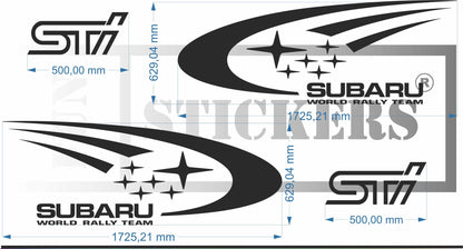 stickers autocollants pour Subaru - kit décoration effet wrc rallye