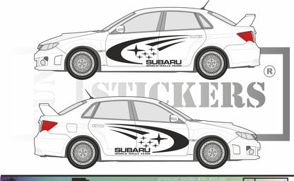 stickers autocollants pour Subaru - kit décoration effet impreza rallye