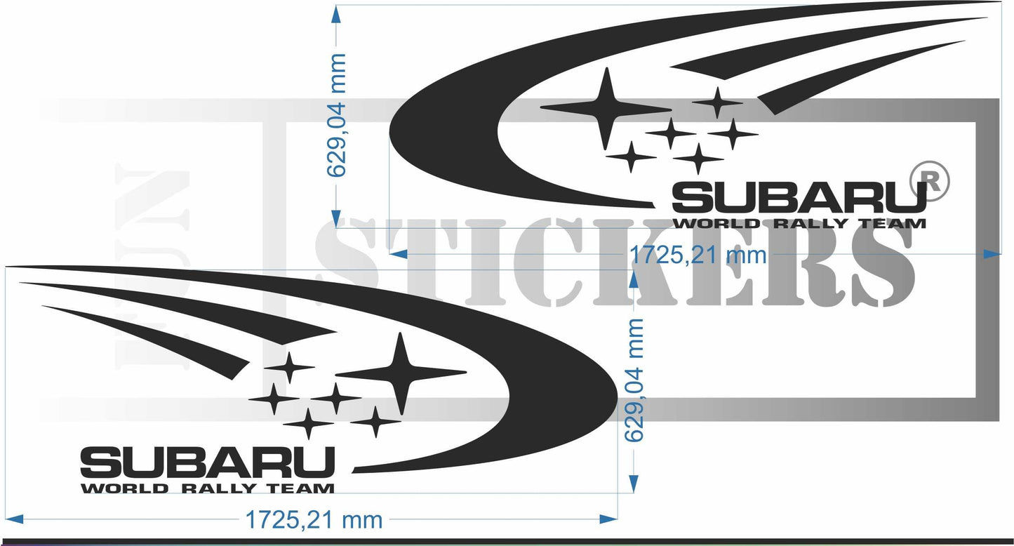 stickers autocollants pour Subaru - kit décoration effet impreza rallye