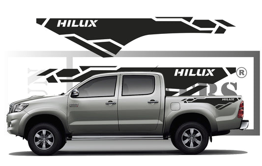 stickers autocollants pour Toyota hilux - kit décoration benne arrière