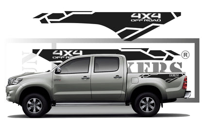 stickers autocollants pour Toyota Hilux Pickup - kit décoration effet 4x4