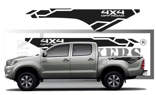 stickers autocollants pour Toyota Hilux Pickup - kit décoration effet 4x4