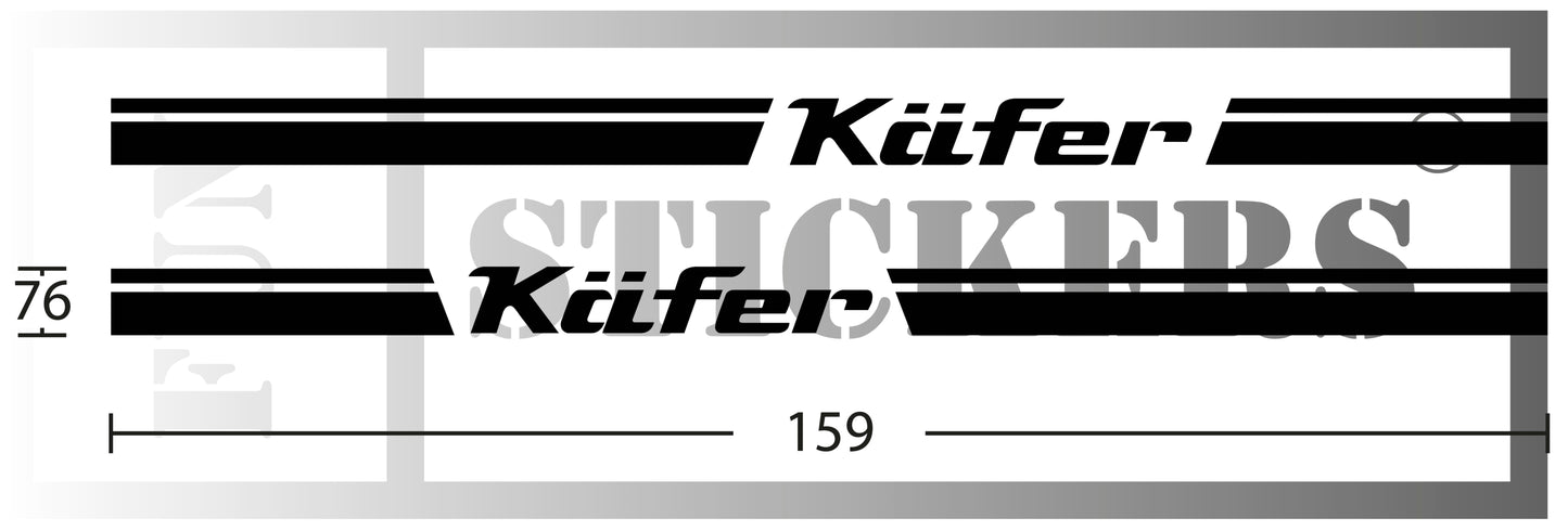 stickers autocollants bas de caisses Kafer pour Volkswagen new beetle - kit décoration intégral