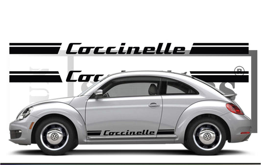 stickers autocollants volkswagen new beetle - kit décoration intégral bas de caisse coccinelle