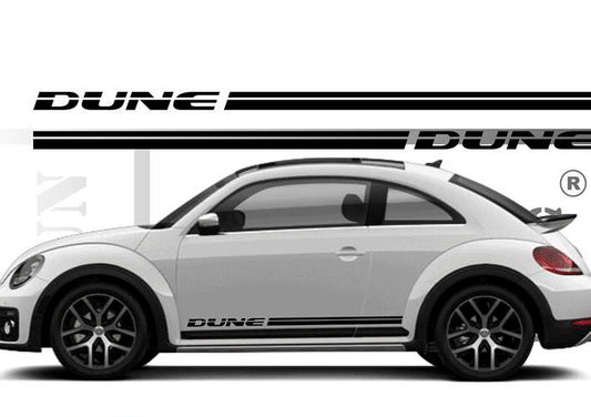 stickers autocollants pour volkswagen new beetle  - kit décoration intégral bandes Dune
