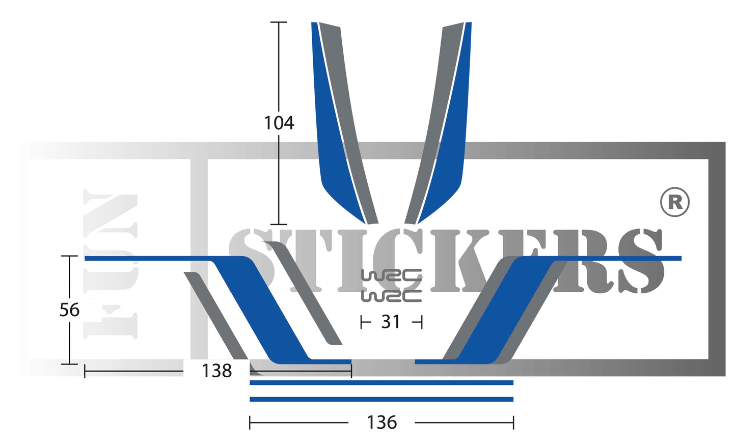 stickers autocollants pour polo wrc - kit décoration intégral