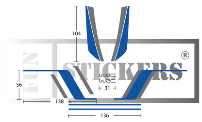 stickers autocollants pour polo wrc - kit décoration intégral