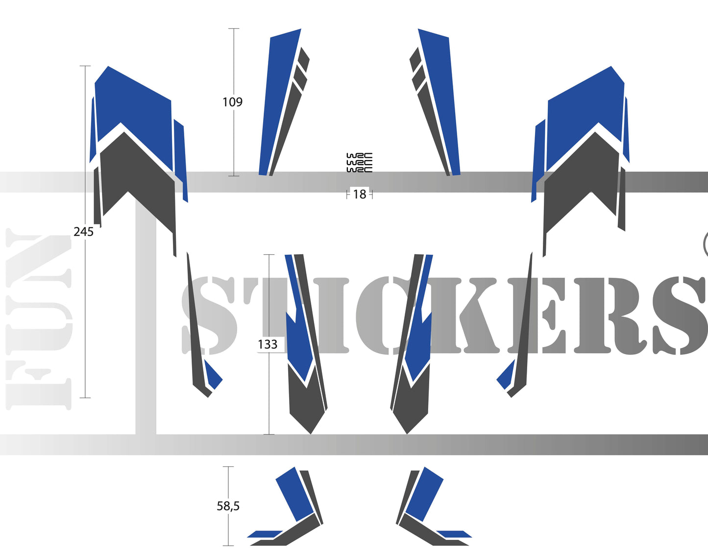 stickers autocollants pour wolkswagen polo - kit décoration intégral effet wrc