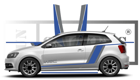 stickers autocollants pour polo wrc - kit décoration intégral