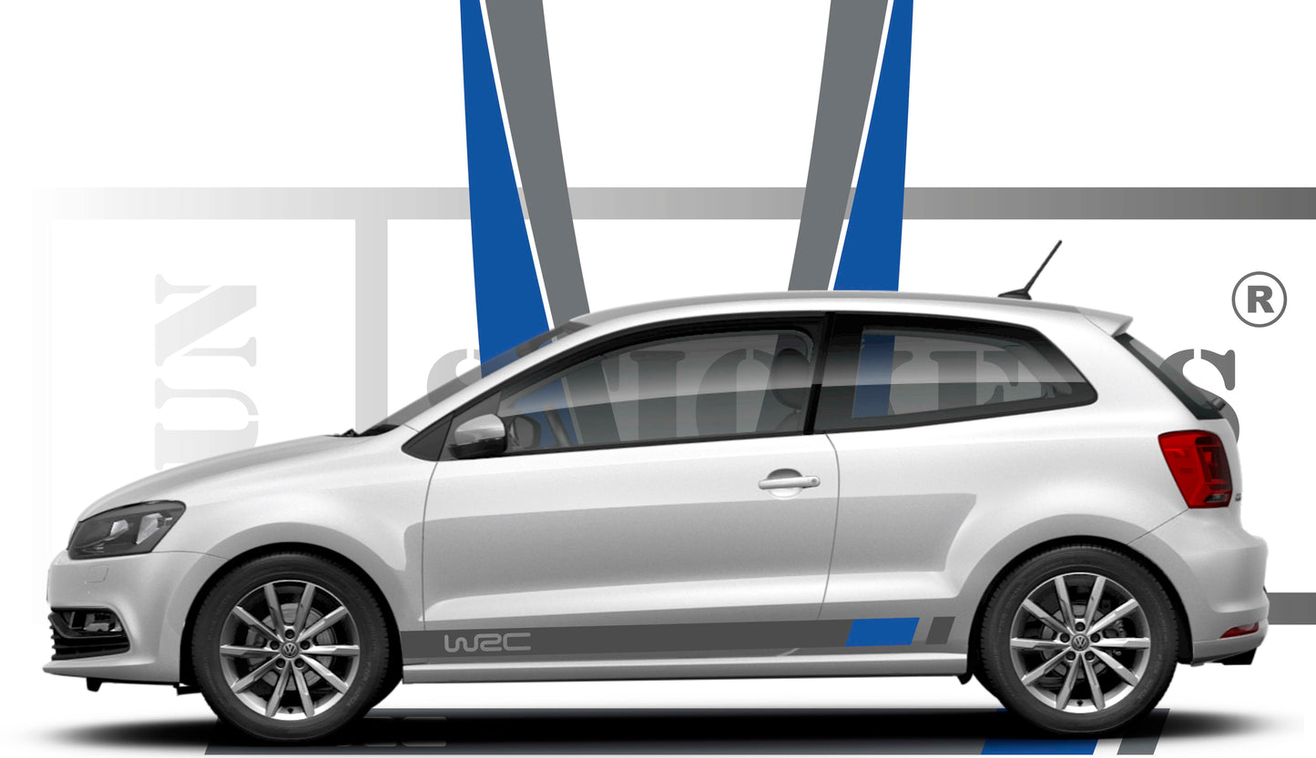 Stickers kit bandes compatible pour volkswagen polo style wrc