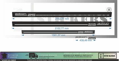 stickers autocollants pour van transporter VW - kit décoration  ecriture edition 25
