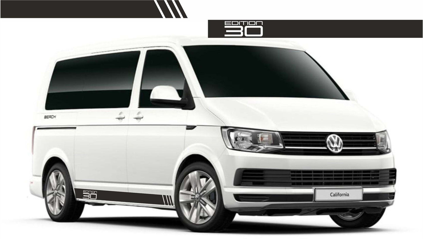 stickers autocollants pour vw volkswagen ecriture edition 30 - kit décoration adhésif pour van transporter