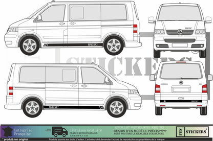 stickers autocollants pour van VW transporter - kit décoration adhésif edition special