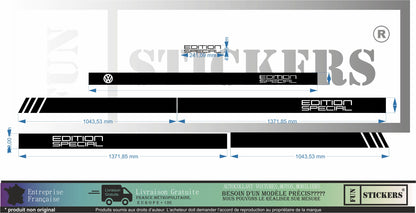 stickers autocollants pour van VW transporter - kit décoration adhésif edition special