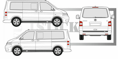 Stickers kit bandes pour volkswagen transporter compatible van