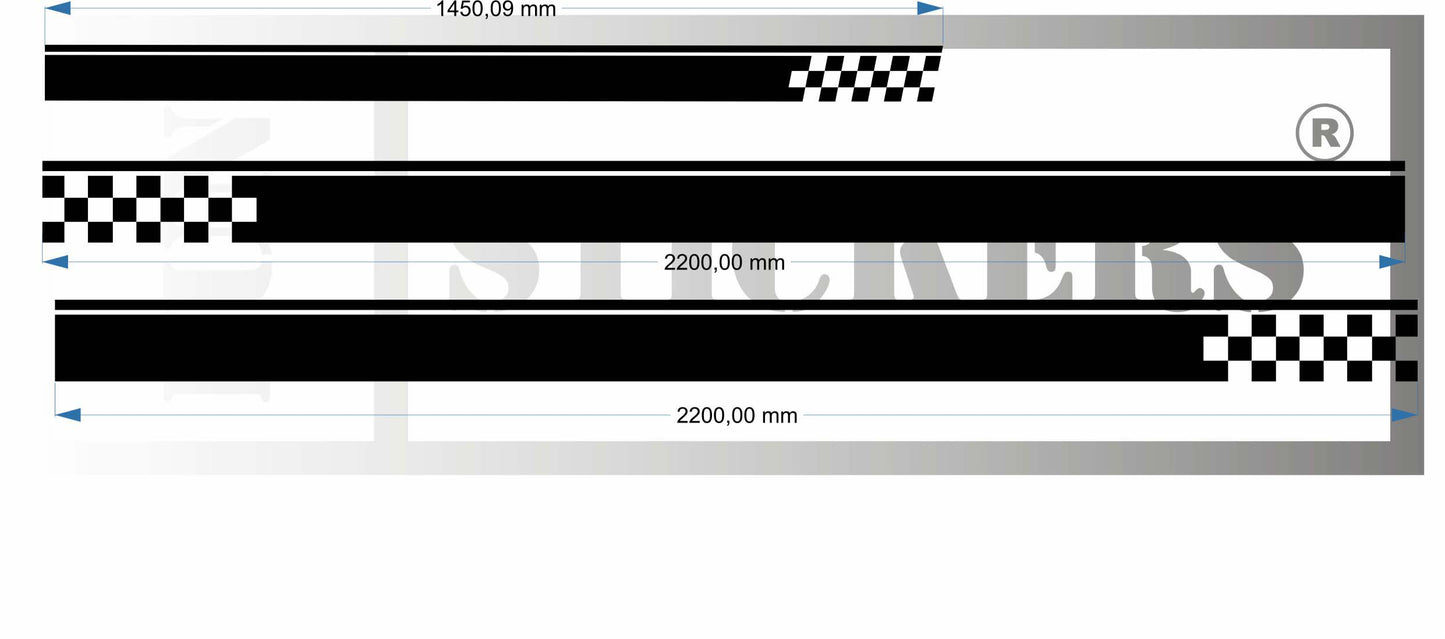 stickers autocollants pour wolkswagen transporter van  - kit décoration bas de caisse