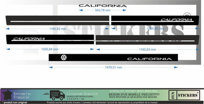 stickers autocollants pour vw volkswagen Transporter van  - kit décoration bandes