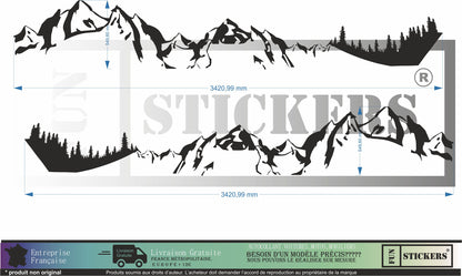 stickers autocollants pour van VW transporter outdoor montagne - kit décoration adhésif