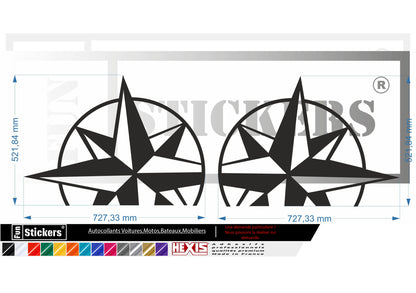 stickers autocollants pour van volkswagen transporter  - kit décoration boussole
