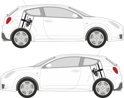 Stickers Latérales Logo serpent pour Alfa romeo