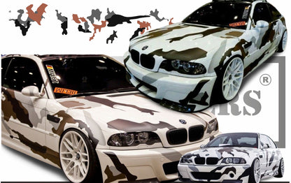 Sticker kit décoration intégral camouflage militaire – Compatible toutes bmw