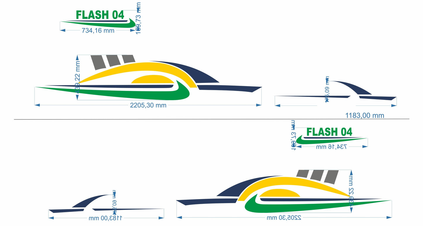 Sticker kit décoration intégral FLASH 04 – Compatible toutes marques camping-car
