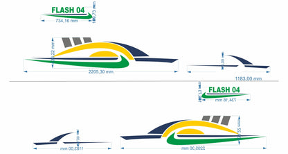 Sticker kit décoration intégral FLASH 04 – Compatible toutes marques camping-car