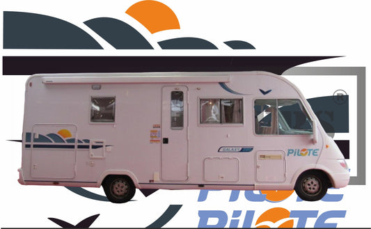 Sticker kit décoration latérales Pilote GALAXY – Compatible toutes marques camping-car