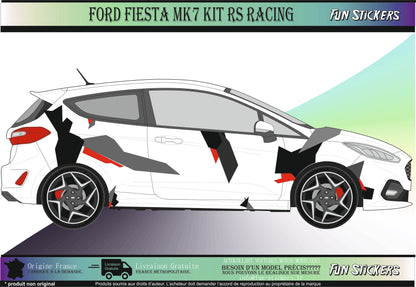 Sticker kit décoration intégral style mk7 Camouflage – Compatible touts modèles Ford Fiesta