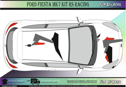 Sticker kit décoration intégral style mk7 Camouflage – Compatible touts modèles Ford Fiesta