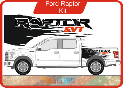 Stickers kit bandes latérales Raptor compatible Ford Raptor