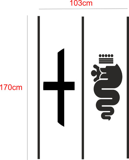 Sticker kit décoration Toit – Compatible toutes alfa romeo