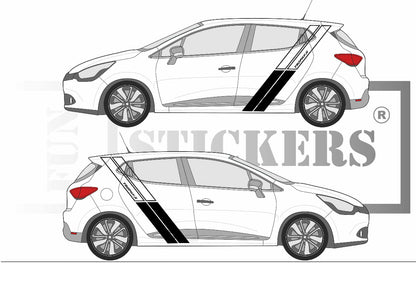 stickers autocollants pour RENAULT - kit décoration BANDES LATERALES SPORT