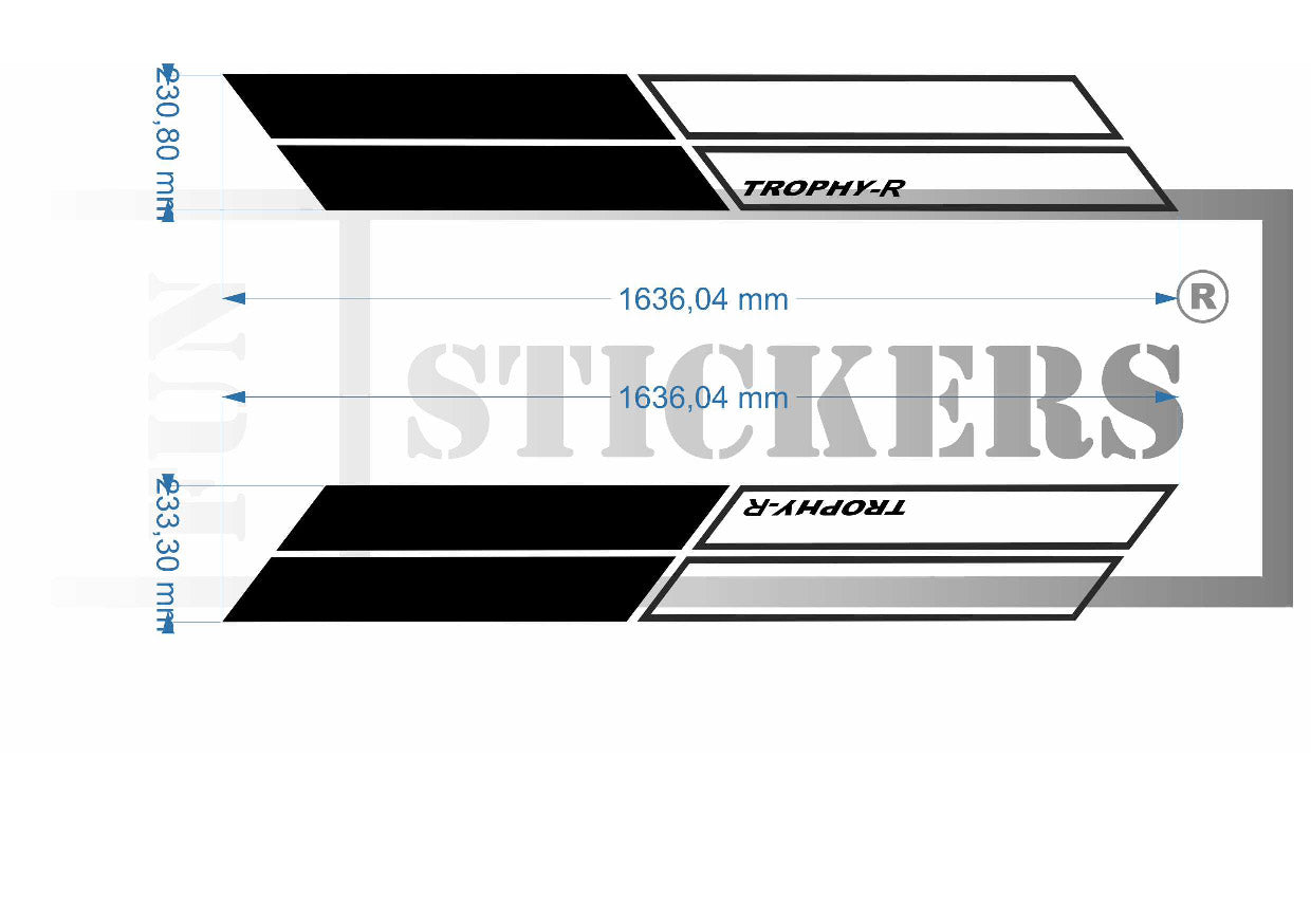 stickers autocollants pour RENAULT - kit décoration BANDES LATERALES SPORT
