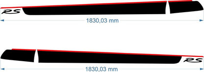 stickers autocollants pour Porsche - kit décoration bandes RS