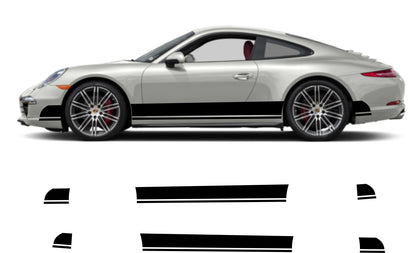 stickers autocollants pour PORSCHE - kit décoration Bandes bas de caisses latérales