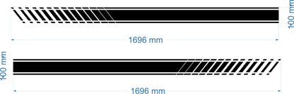 stickers autocollants pour Porsche - kit décoration Bandes bas de caisses racing